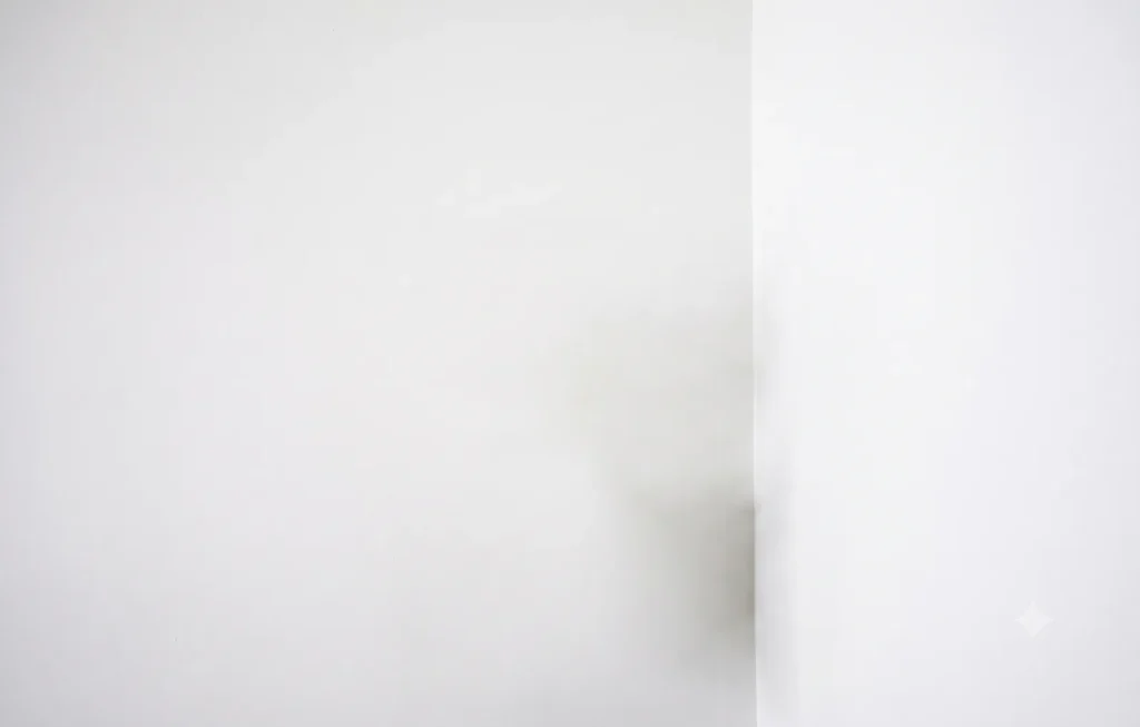 The same wall completely bare, before any decor is hung.