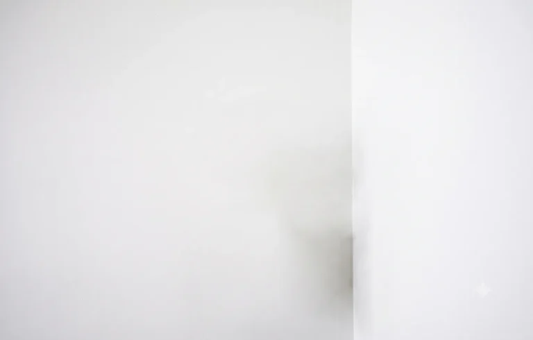 The same wall completely bare, before any decor is hung.